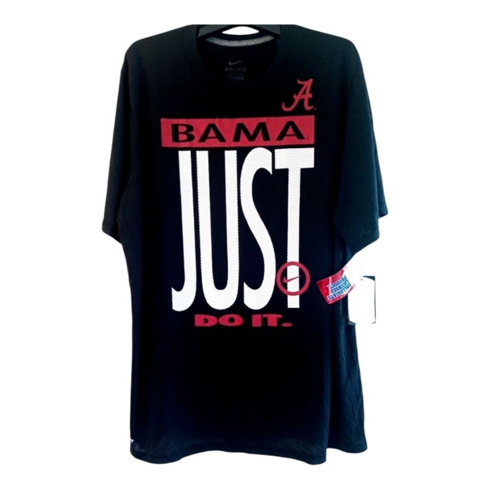 Alabama Crimson Tide NWT Nike Just Do It Dri-Fit BAMA XL Tee Licensed NOS 2015
